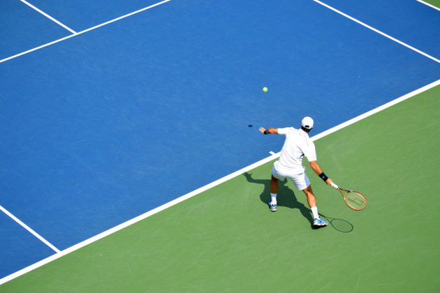 tennis court player on field
